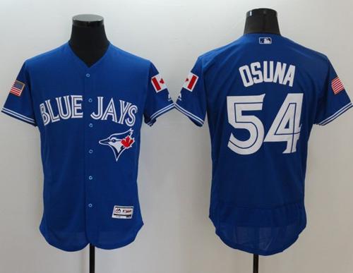 Blue Jays #54 Roberto Osuna Blue Fashion Stars & Stripes Flexbase Authentic Stitched MLB Jersey